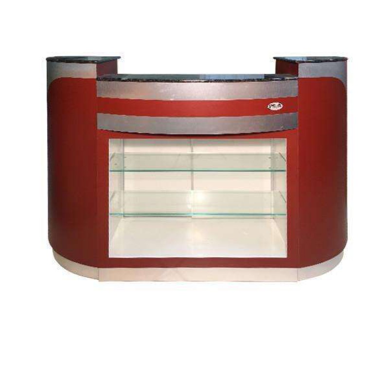 SPA Reception Desk, Burgundy.Aluminum, C-209BA (NOT Included Shipping Charge) 